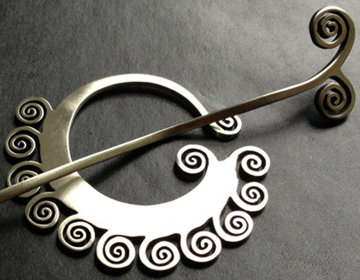 Coil shawl pin cropped